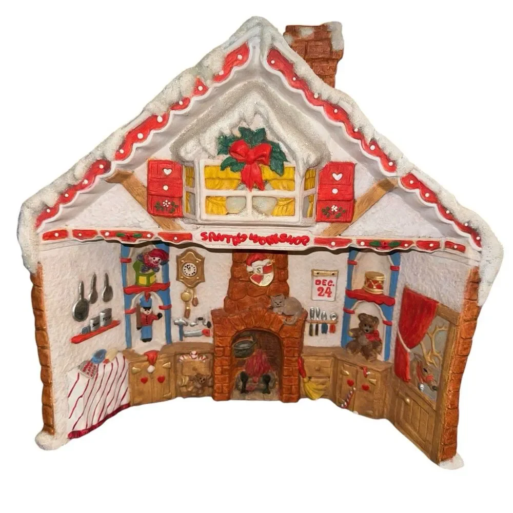 Vintage Santa's Workshop Christmas Village‎ Display Provincial Ceramic Mold